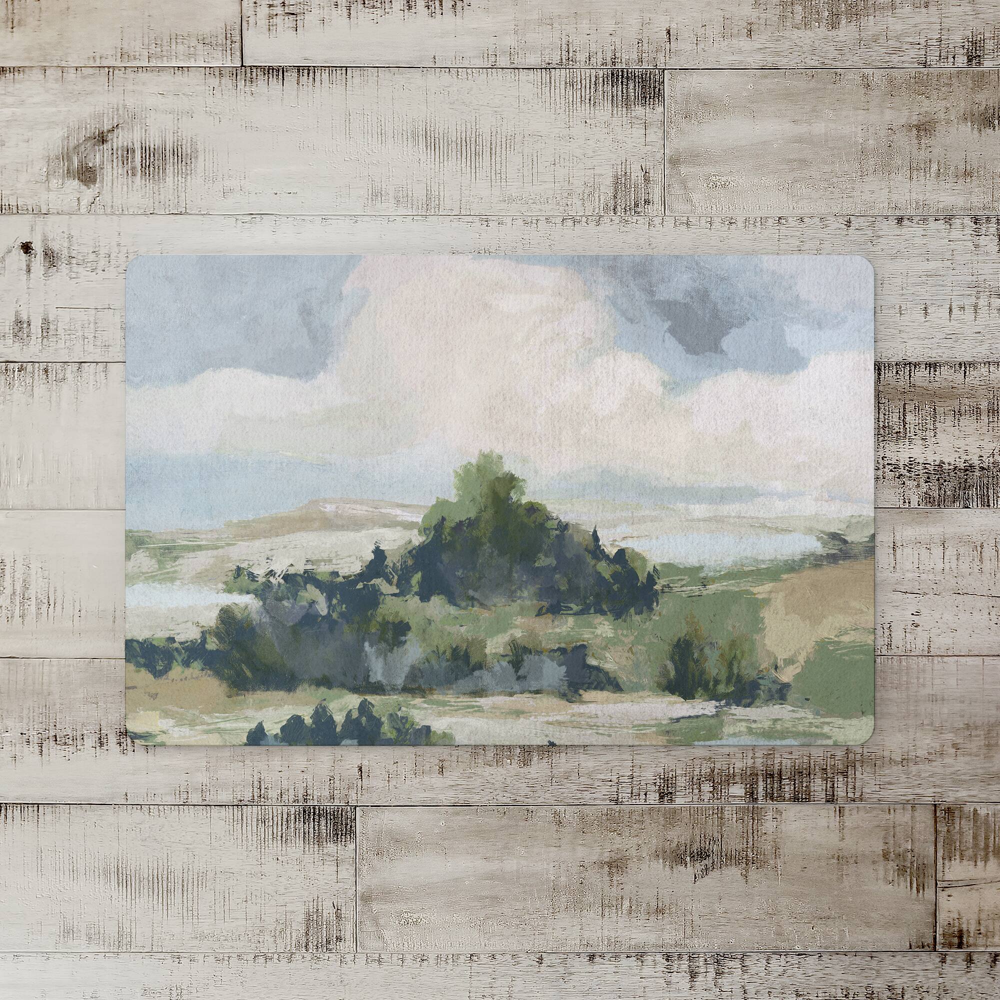 18" x 27" Navy Choppy Landscape Floor Mat